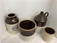 4 Stoneware crocks & jugs