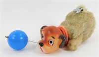 Vintage Wind-Up Dog w/ Ball: Made in Japan; with