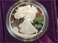 1992S American Eagle Dollar 1 oz proof silver...
