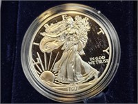 1997P American Eagle Dollar 1 oz proof silver...
