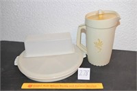 3 Pc. Lot of Tupperware - Vintage Pitcher, Cheese