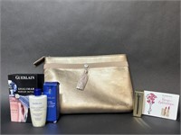 Guerlain 4pc Samples in Gold Cosmetic Bag