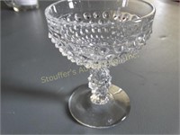 Vintage Duncan & Miller hobnail glass 4 1/2"tx 3