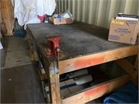 16ftx4ftx32inch high solid wood work bench