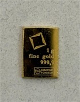 1g GOLD VALCAMBI BAR