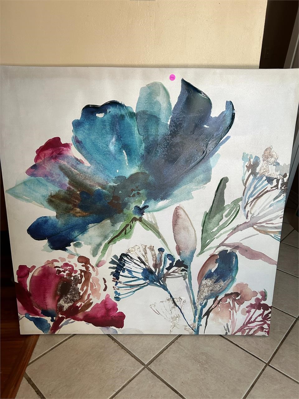 Large Floral Canvas Painting
