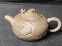 Vintage YiXing Zisha Brown CLAY Dragon Teapot