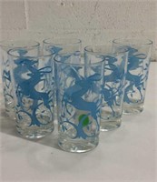 Six Glass Drinking Glasses M11C