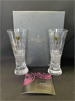 Pair of Waterford Crystal pilsner glasses in box