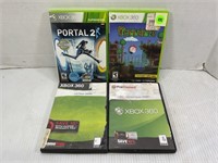 LOT OF 4 XBOX 360 GAMES IN CASE - PORTAL 2,