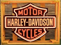 Harley Davidson Motorcycle Sign In Crate