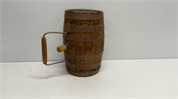 12.75x7’’ wooden barrel with metal handle