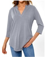 Sz 2XL Hubery Women's 3/4 Sleeve Top