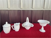 Fenton Milk glass 4 pieces