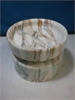 Heavy polished marble elevated dish