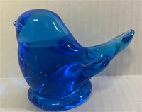 SIGNED BLOWN GLASS BLUEBIRD OF HAPPINESS
