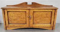 Antique oak wall cabinet - 28" wide x 14" high x