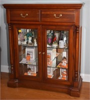 THOMASVILLE CURIO WITH SIVERSTONE DRAWER, TWO