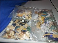 Large lot of vintage wooden handmade pins jewelry