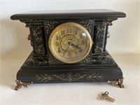 Antique Sessions Mantle Clock with Key