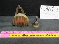 2 Vintage Brass Bells