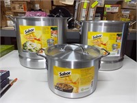 LOT OF 3 NEW POTS 32qt, 24qt, 8qt