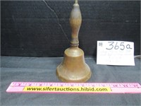 Vintage Hand Held School Brass Bell