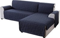 L Shape Couch Cover  Dark Blue  X-Large