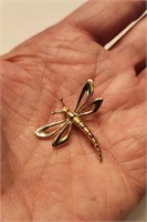 14K Gold Dragonfly Pin