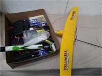 Rocket set with yellow bee airplane