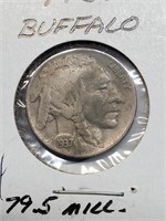 Higher Grade 1937 Buffalo Nickel