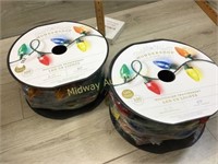 2 SETS OF COLORED OUTDOOR CHRISTMAS LIGHTS