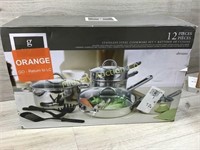 GIBSON 12 PIECE STANLESS COOKWARE