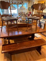Handmade table 2 benches 2chairs