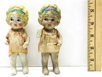 Antique Moveable Arms Bisque Dolls