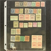 US Back of Book Stamps incl 30+ Telegraph stamps o