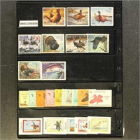 US Trout & Game Fishing & Hunting Stamps Mint & Us