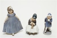Royal Copenhagen Porcelain Girl Figurines, 3