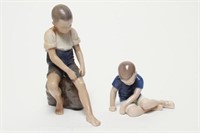 Bing & Grondahl Porcelain Boy Figurines, 2