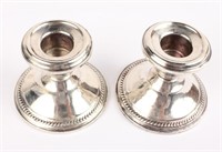 N.S. CO STERLING SILVER CANDLESTICKS