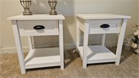 White Side Tables x 2
