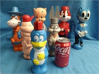 7 Soaky figures Porky Pig, Woody Woodpecker, Bugs