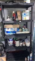 5 Shelf Plastic Unit w/ Contents