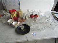 25 PIECES GLASSWARE ,MORE