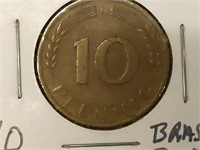 1966 W.Germany brass plated coin
