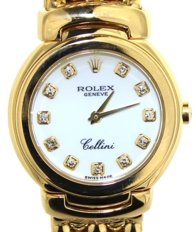 18kt Gold Rolex Cellini 26mm Designer Watch