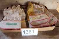 Box Lot of Work Gloves - 5 Pairs