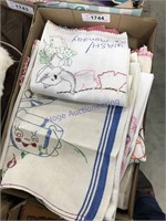Embroidered kitchen towels and runners