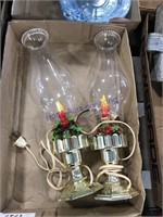 Electric Christmas lanterns, pair