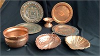 8 copper pieces, home decor